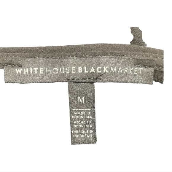 White House black market blouse with bell tie sleeves. Size medium. Rayon - Picture 8 of 9